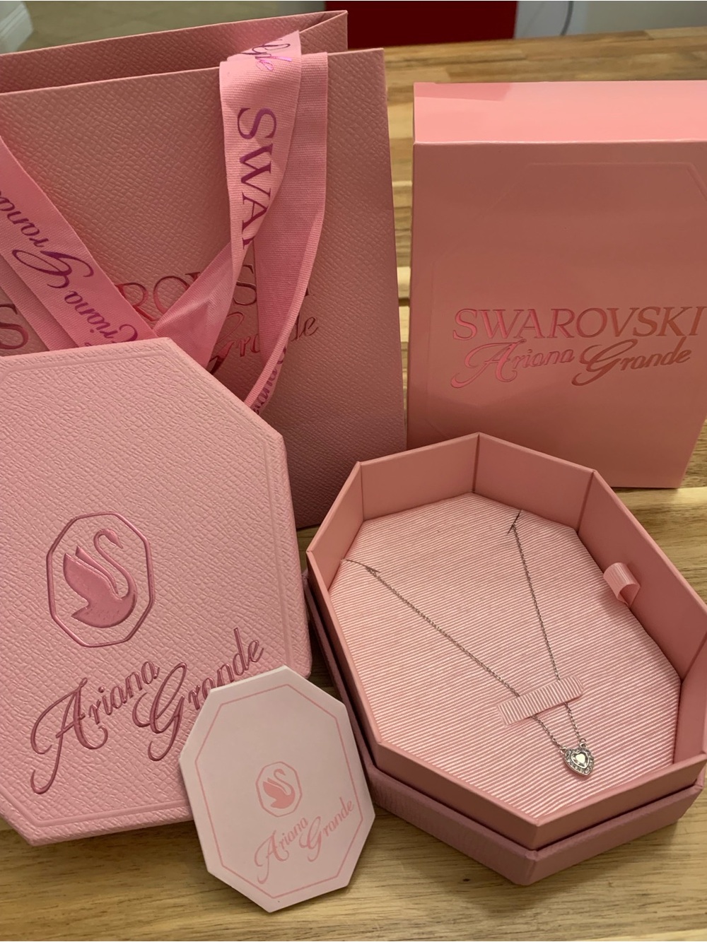 Swarovski Ariana Grande x Swarovski Pendant Necklace, Mixed cuts, Heart